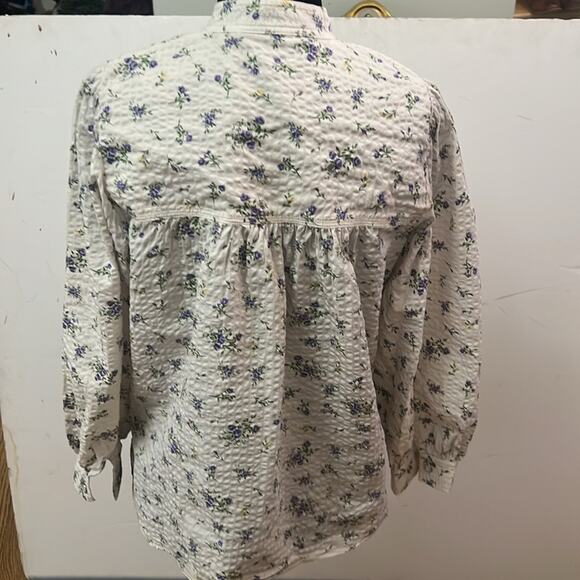 ZARA FLORAL PRINTED FULL SLEEVE BUTTON UP SHIRT SIZE XS - Picture 2 of 7